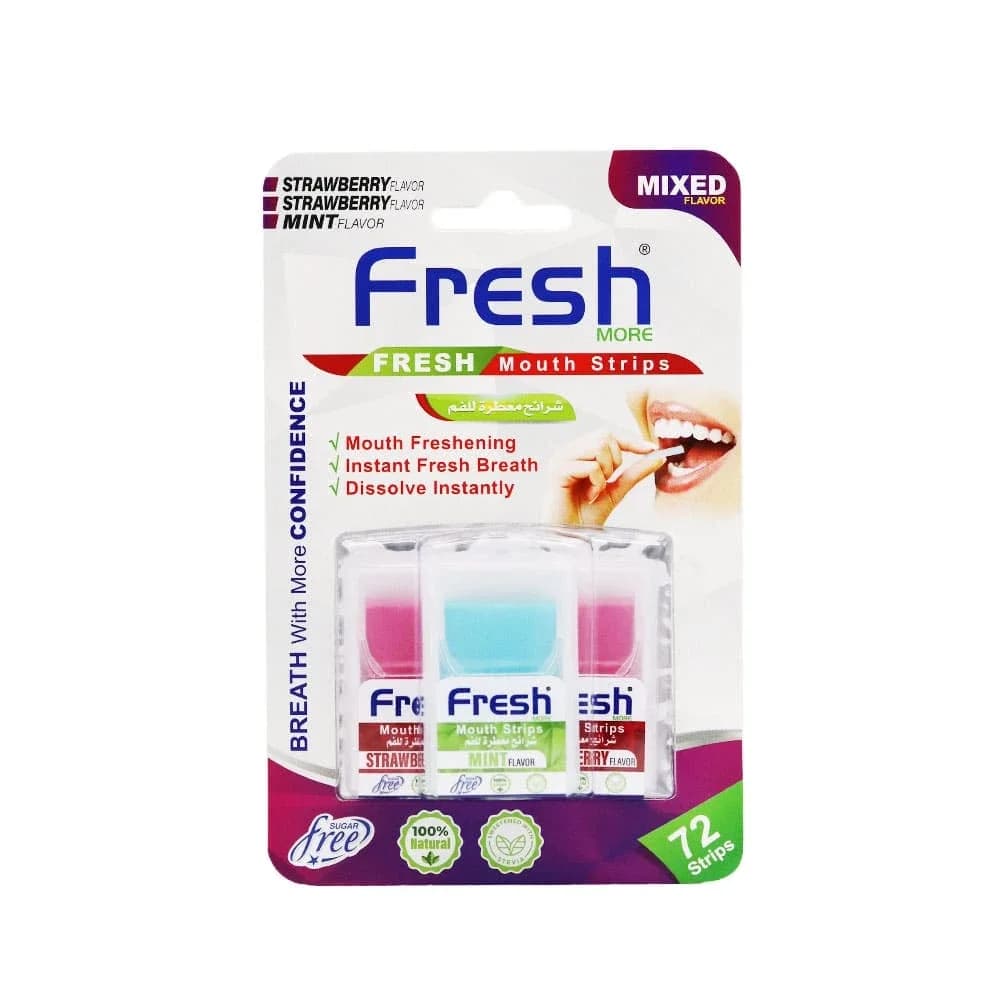 Frische Erdbeer- und Minzgeschmack Mundstreifen 72 Streifen von Fresh