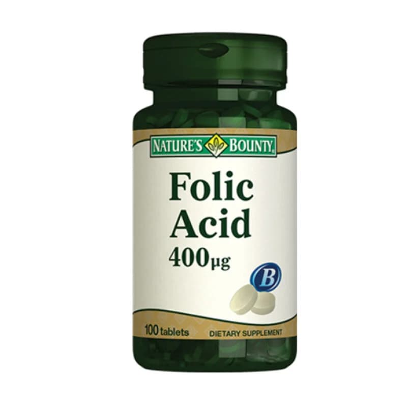 Folsäure 400 mcg Supplement, 100 Tabletten von Nature's Bounty