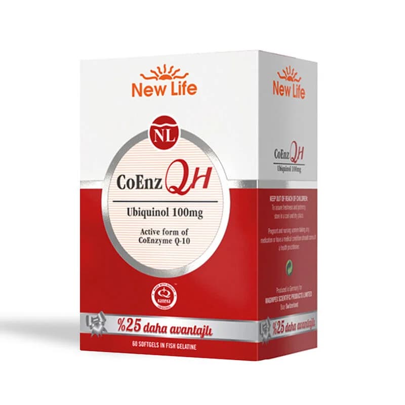 New Life CoEnz QH 100 mg - Energie- und Antioxidantienunterstützung 60 Kapseln