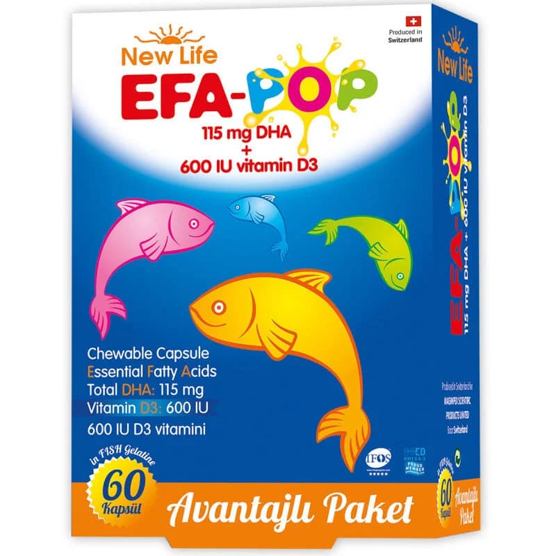 New Life EFA Pop Fischöl 60 Kautabletten