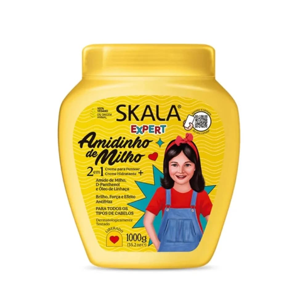 Amidinho Milchcreme zur Befeuchtung und Stärkung von Kinderhaaren 1000 Gramm von Scala