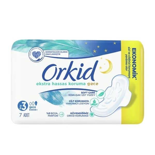Orkid Extra Sensitive Nachtflügel Slipeinlagen - 7 Stück