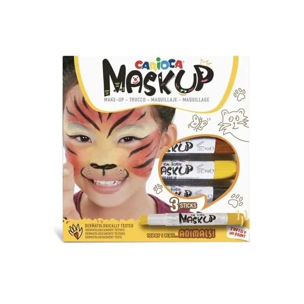 Carioca 3er-Pack Tiergesichtsmalstifte