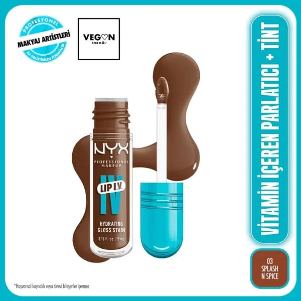 NYX Lip I.V. Vitamin-Infused Gloss & Tint - Splash N Spice