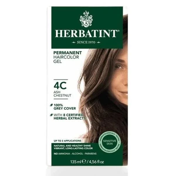 Herbatint 4C Aschkastanien-Haarfarbe - Natürliche Farbe & Abdeckung