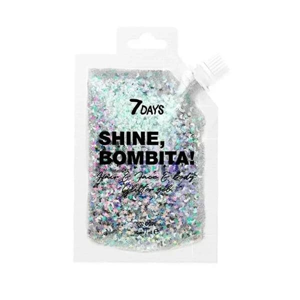 7Days B.Colour Glitter Gel - Shine für Gesicht, Haare & Körper 90ml