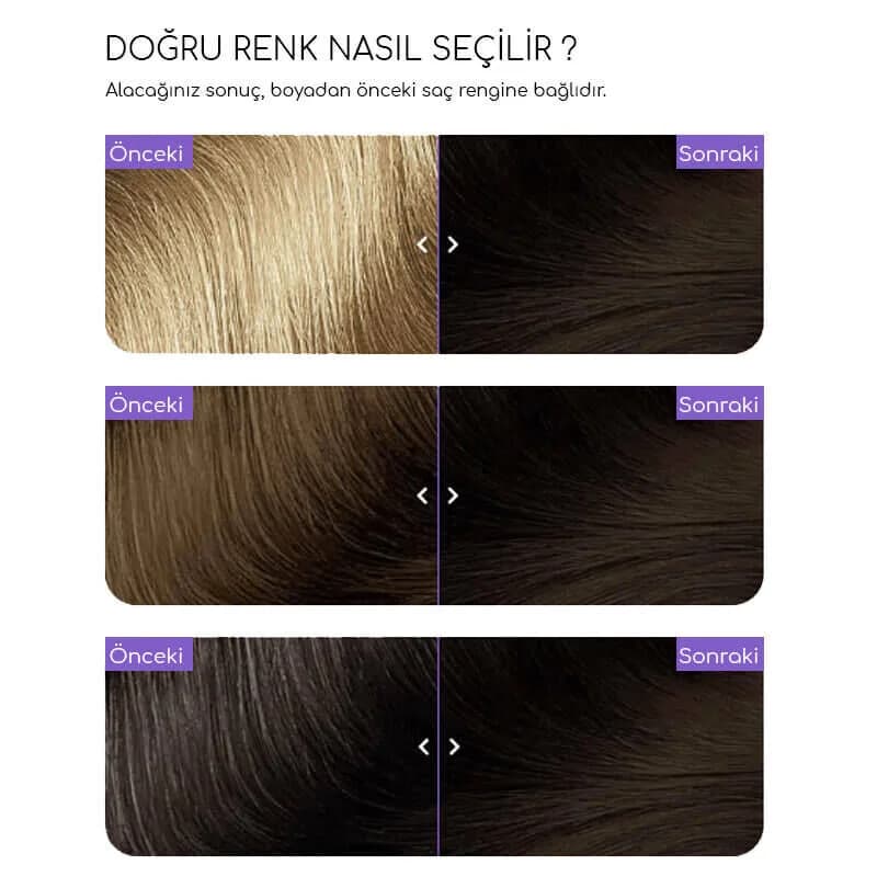 Flowertint Dunkelbraun Creme-Haarfärbeset 3.0 - Einfache Anwendung