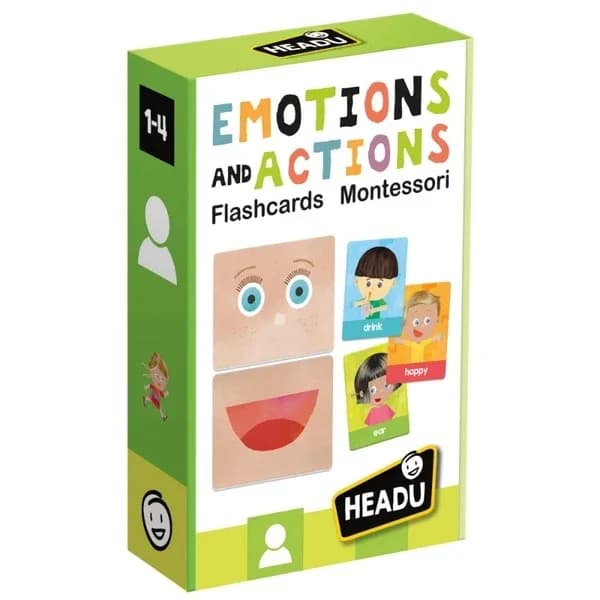 Headu Montessori Lernkarten: Emotionen & Aktionen für Kinder 1
