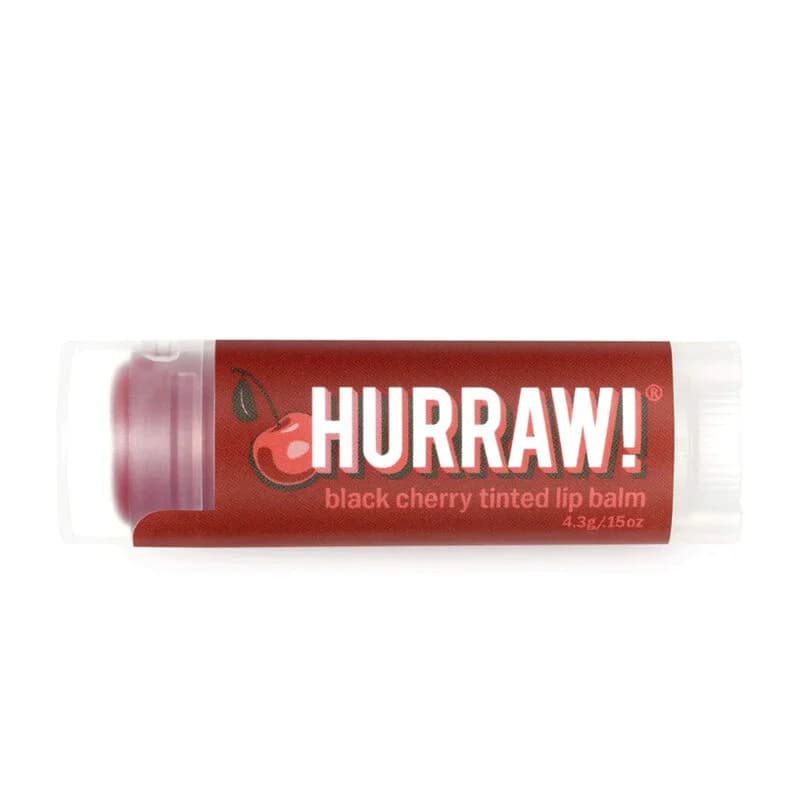 Hurraw Schwarzkirsch Tönender Lippenbalsam - Sauerkirschgeschmack 4,8g