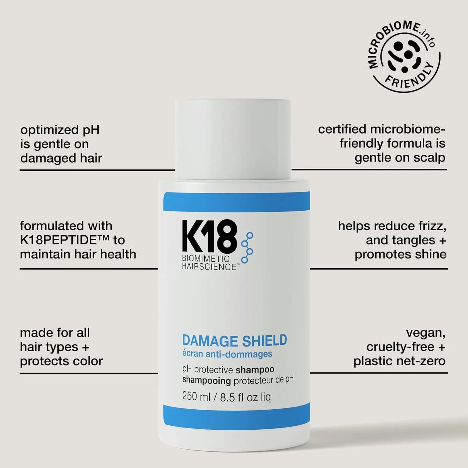 Damage Shield Schutzshampoo und Farbschutz 250 ml von K18