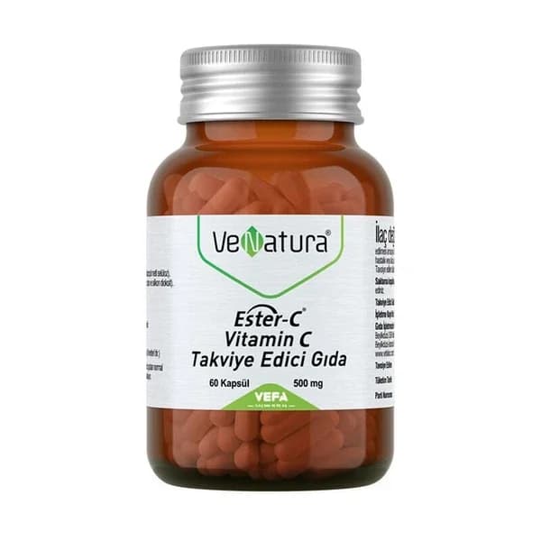 VeNatura Ester-C Vitamin C Kapseln zur Unterstützung des Immunsystems 60 Stück
