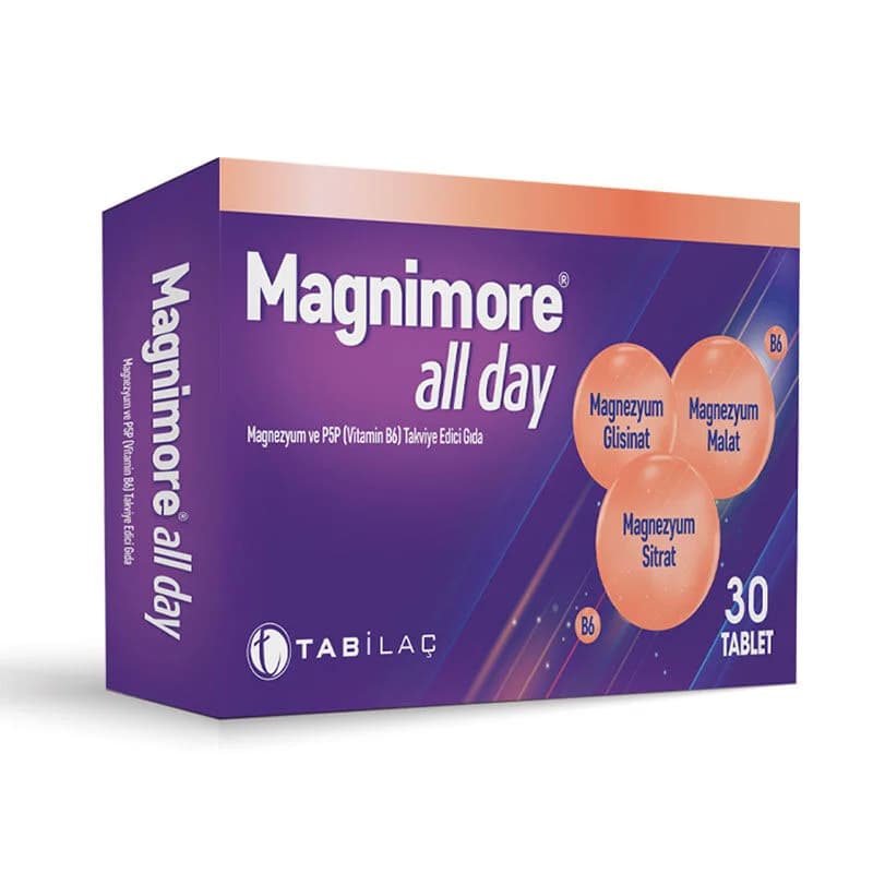 Magnimore Magnesium & P5P (Vitamin B6) Nahrungsergänzungsmittel - 30 Tabletten