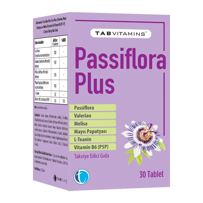 Tabvitamins Passiflora Plus 30 Tabletten