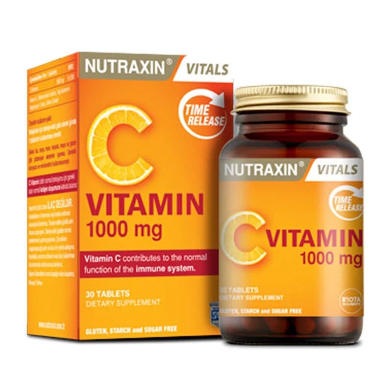 Nutraxin Vitamin C 1000 mg - Immunsupport 30 Tabletten