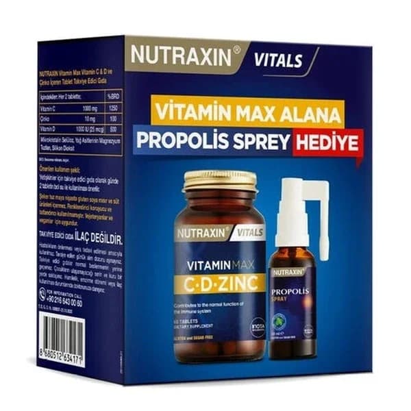 Nutraxin Vitamin C-D-Zink 60 Tabletten