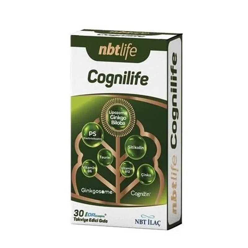 NBT Life Cognilife 30 Kapseln - Nahrungsergänzungsmittel zur Unterstützung des Gehirns
