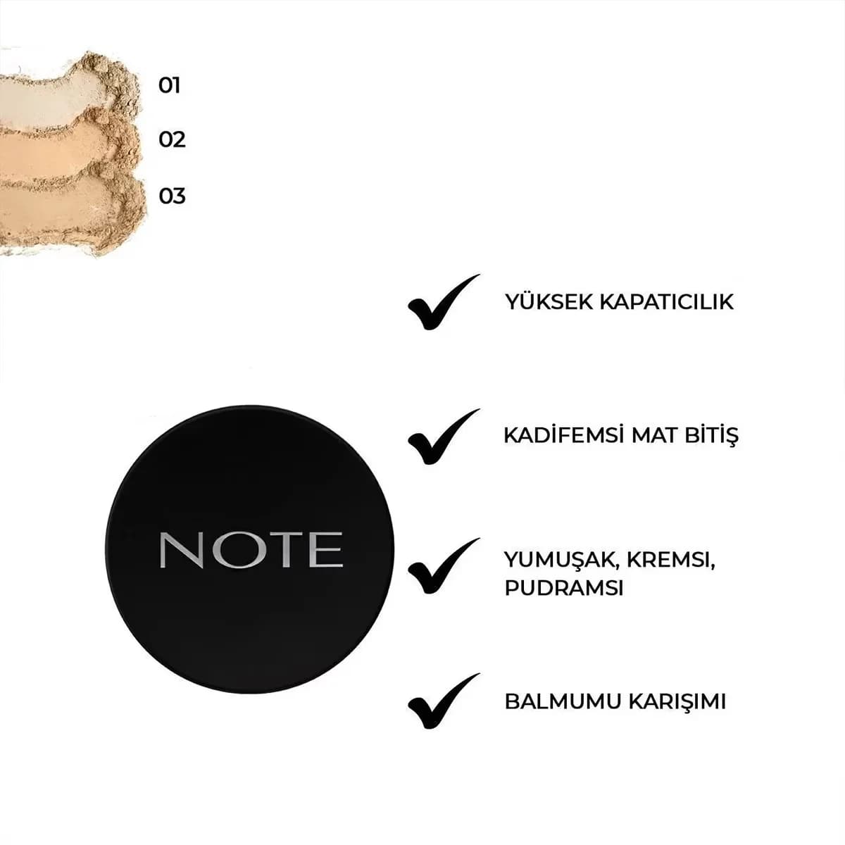 Note Luminous Silk Kompaktpuder - Mattes Finish, Arganöl