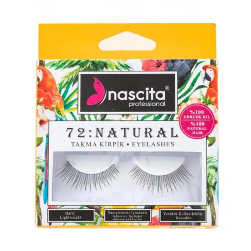 Nascita Naturhaare Wimpern 72 - Leichte & Wiederverwendbare Wimpern