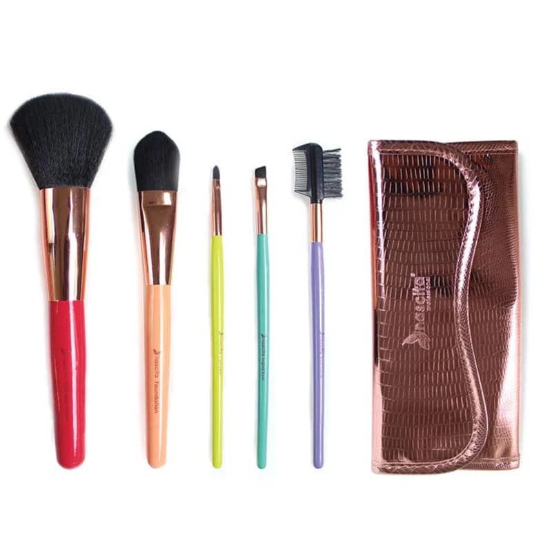 Nascita 5-teiliges Farbige Pinselset für lebendige Make-up-Anwendungen