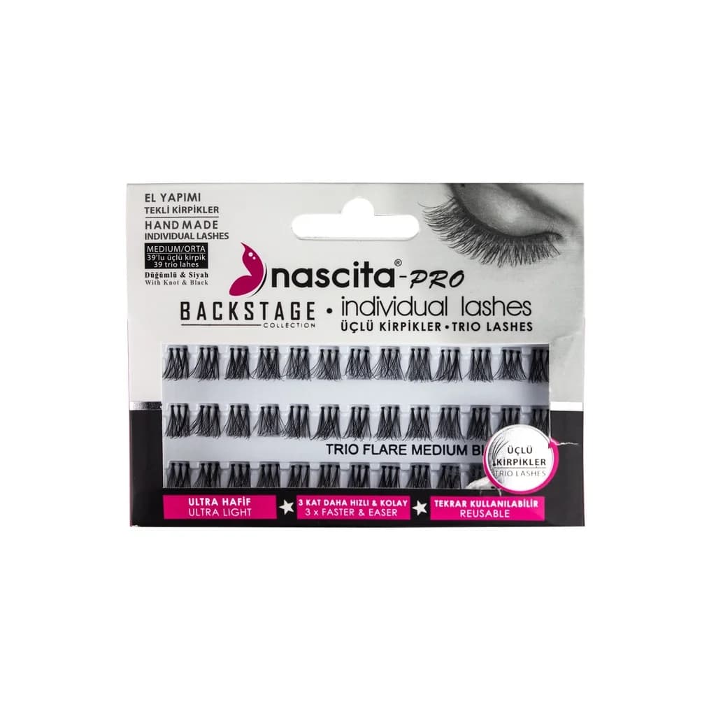 Nascita Triple Lash: Einfach anzuwendende falsche Wimpern für glamourösen Look