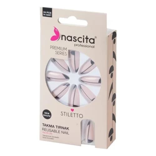 Nascita 24 Premium Bunte Stiletto Kunstnägel Set