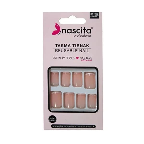 Nascita Squera Französische Nägel S203 - 24 Stück