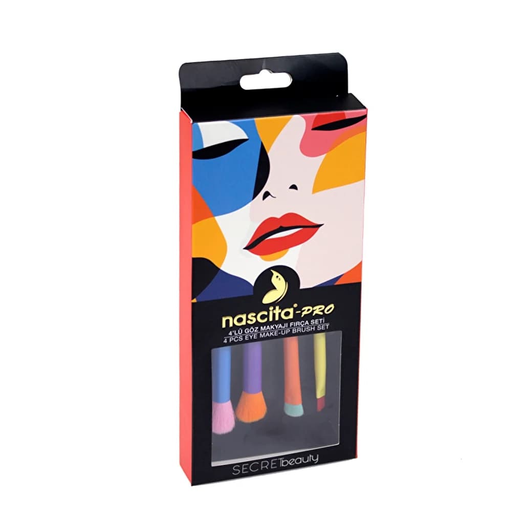 Nascita Secret Beauty 4-teiliges Augen-Make-up-Pinselset - 134