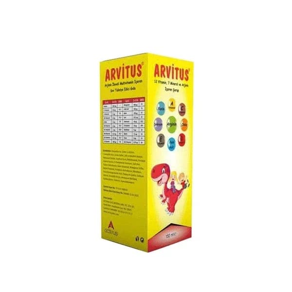Arvitus 12 Vitamin & 7 Mineral Arginin-Sirup 150 ml