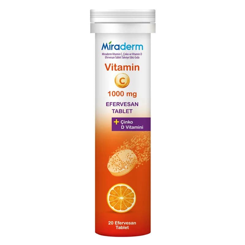 Miraderm Vitamin C 1000 mg Brausetabletten - 20 Stück