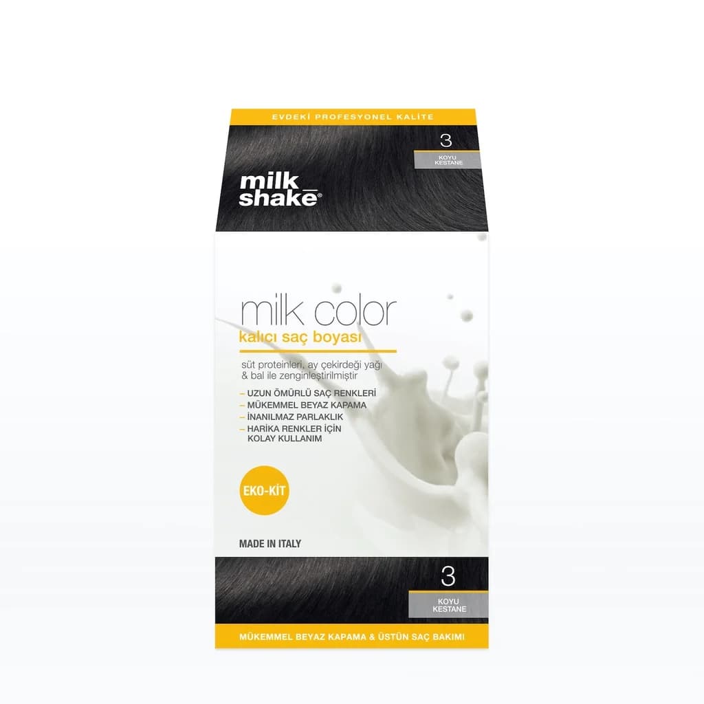 Milchshake Dunkelbraun Permanente Haarfarbe Eco Kit