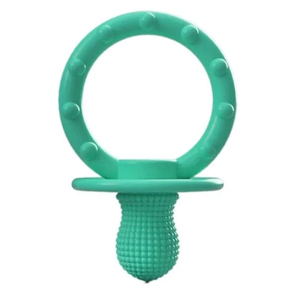 OiOi Gumy Aqua Green Silikon-Beißring für Babys ab 3 Monaten