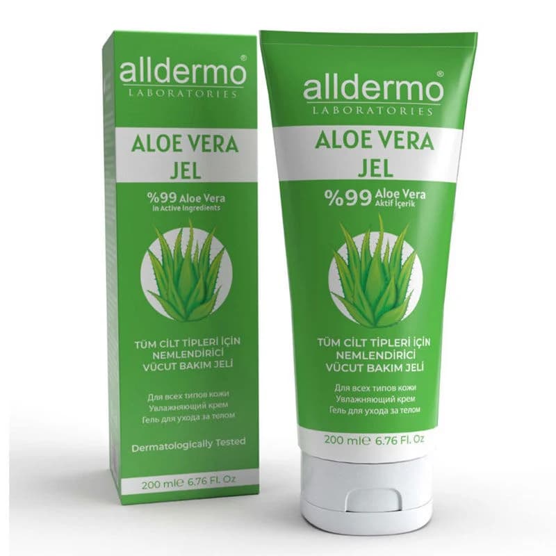 Alldermo Aloe Vera Gel 200ml - Beruhigende Feuchtigkeitspflege