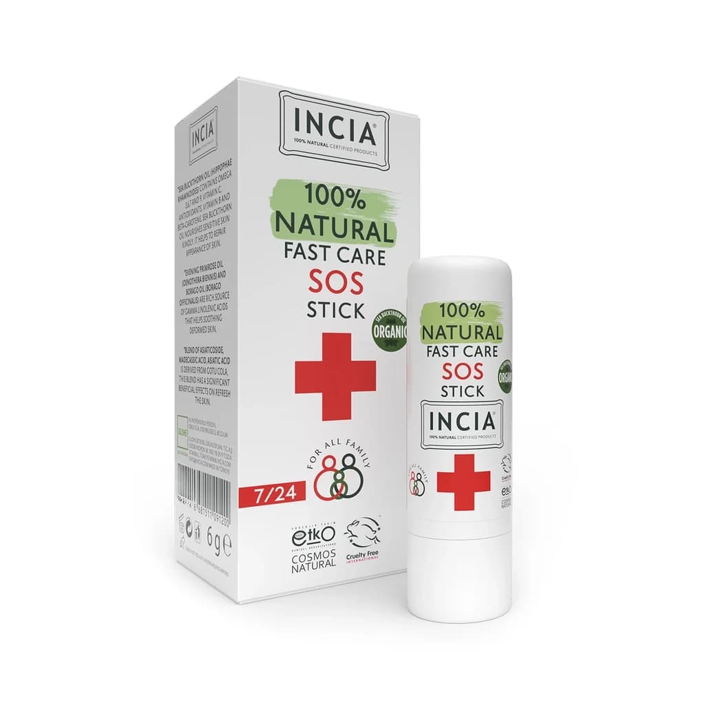 INCIA Natural SOS Stick 6g - Beruhigende, Heilende Linderung
