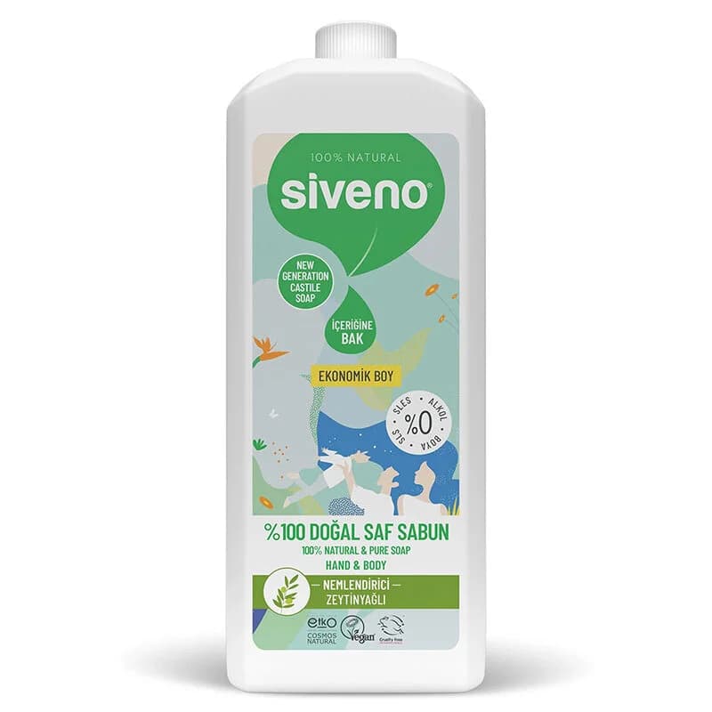Siveno 1L Olivenöl Seife - Natürlicher Feuchtigkeitsspender