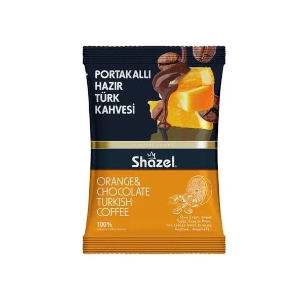 Shazel Orange Instant Türkischer Kaffee mit Milch & Kakao 100g