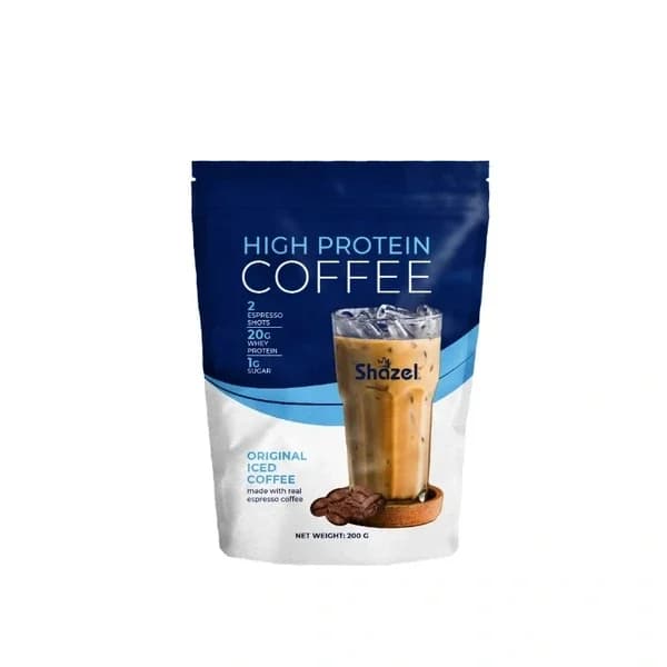 Shazel Hochprotein Eiskaffee mit Arabica, 200g