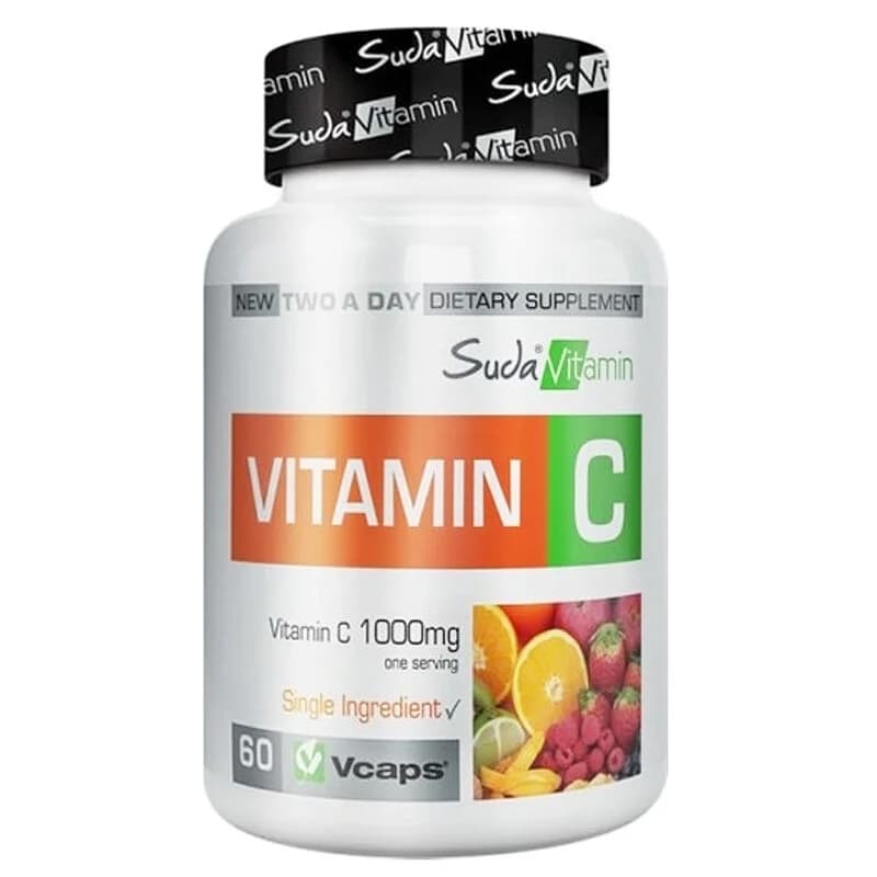 Suda Vitamin C 1000 mg Nahrungsergänzungsmittel - 60 Kapseln für Ihr Wohlbefinden