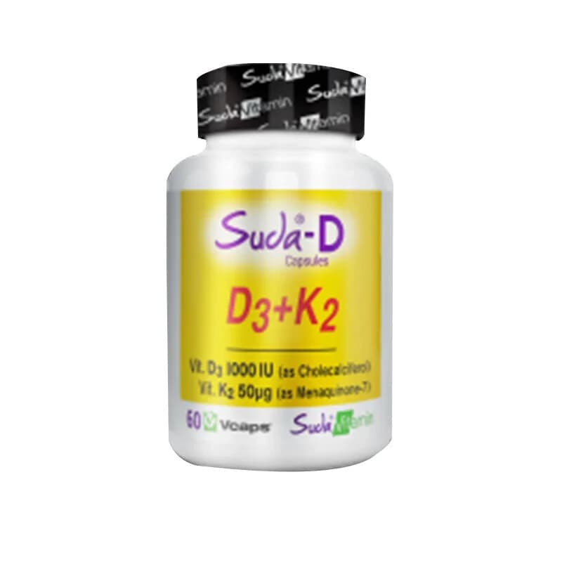 Suda Vitamin D3+K2 Nahrungsergänzungsmittel - 60 Kapseln