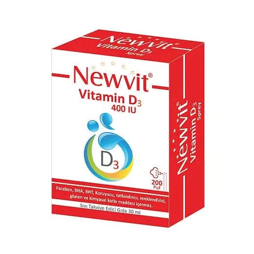 Newvit Vitamin D3 400 IU Spray - Essentieller Gesundheitsbooster 30ml