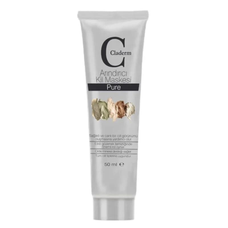 Claderm Pure Clay Maske 50ml - Natürliche Porenverfeinernde Hautpflege