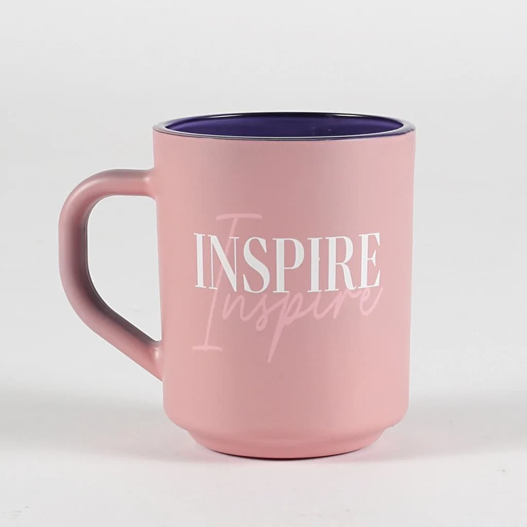 Rakle Motto Pink Glasbecher