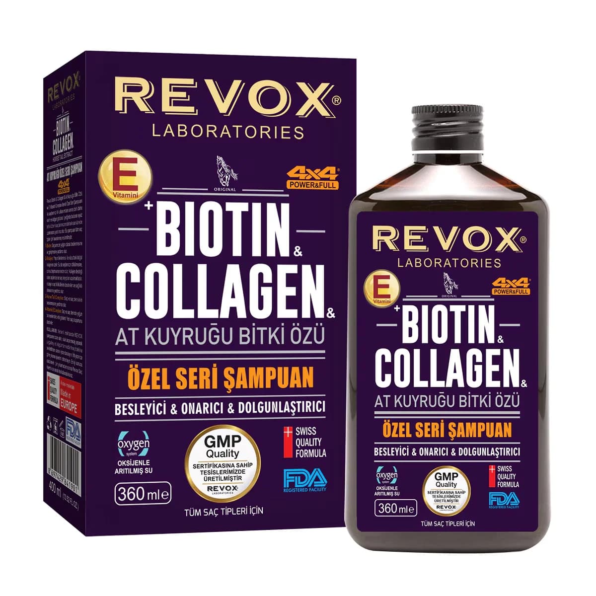 Revox Biotin & Kollagen Shampoo mit Vitamin E, 360ml