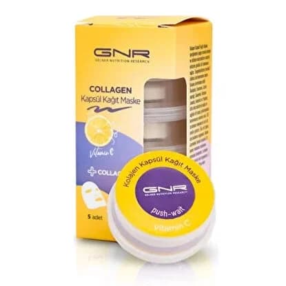 Gnr Kollagen-Papiermaske Kapseln - 5er Pack für jugendliche Haut