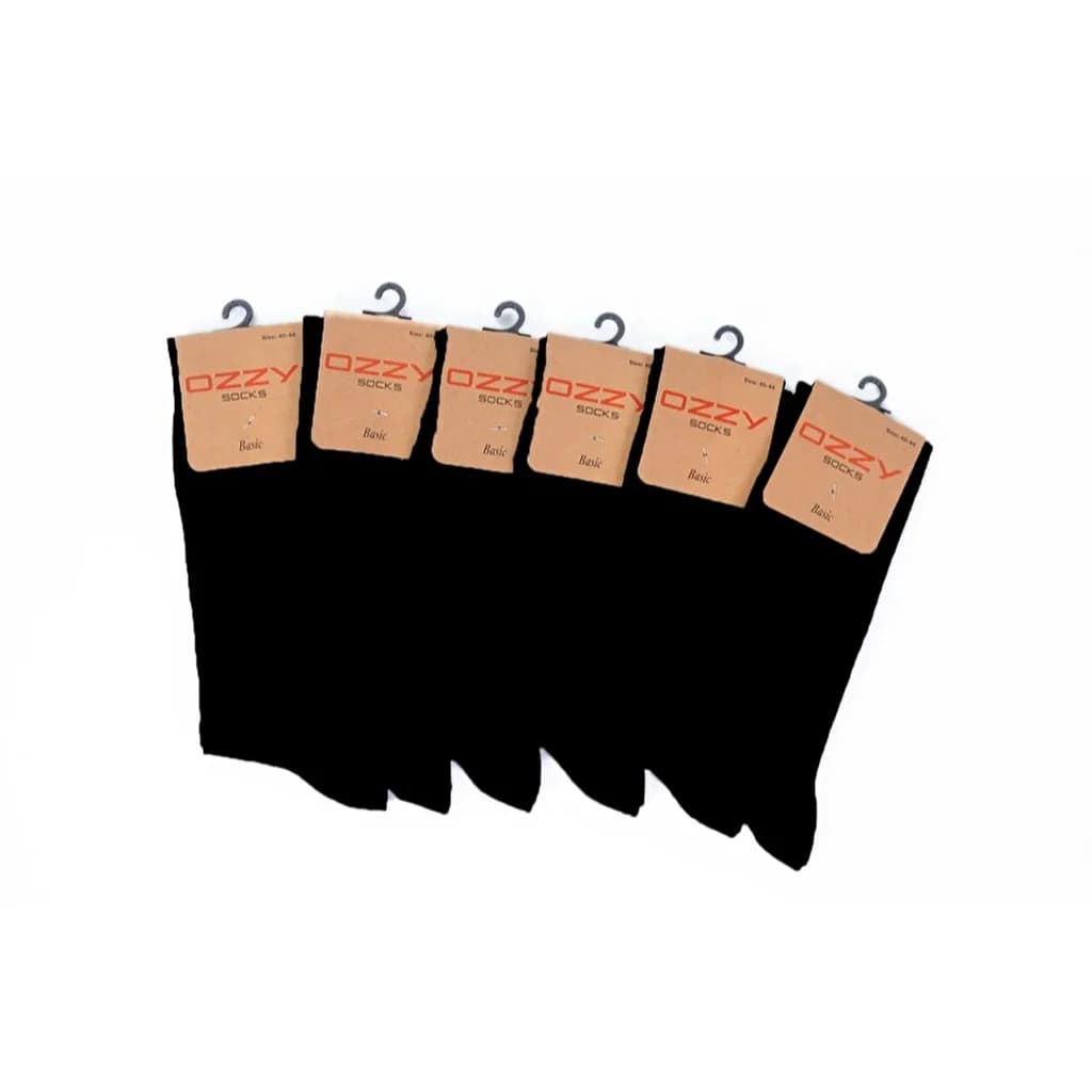 Ozzy Socken Herren 6er-Pack nahtlose Knöchelsocken Schwarz 40-44