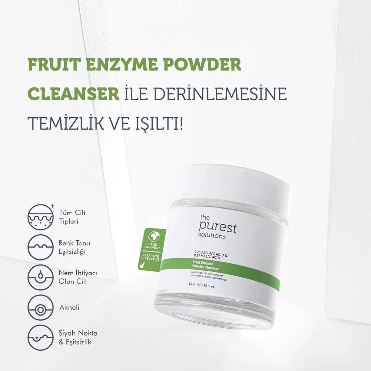 Fruchtenzymreiniger 55g von The Purest Solutions - Sanfte Exfoliation