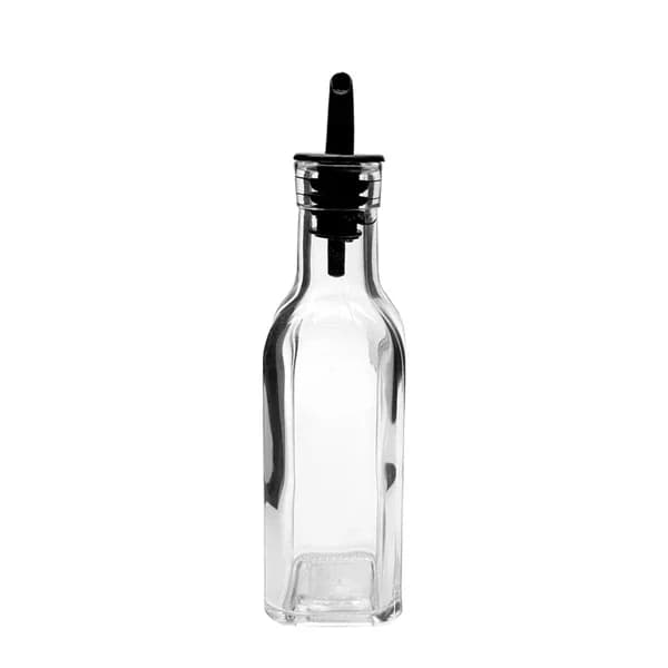 Luna Cucina Epinox 200ml Glas Öl- und Essigflasche mit Ausgießer