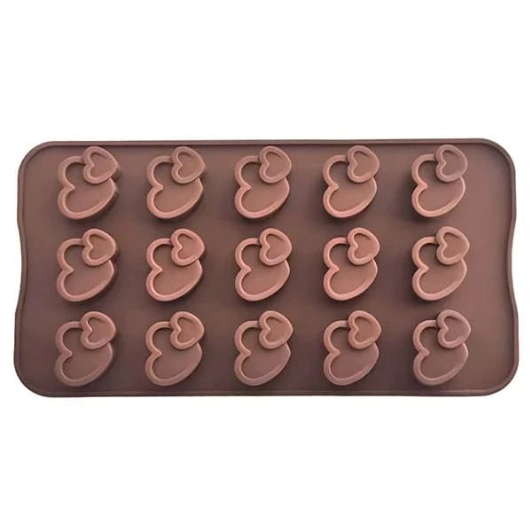 Epinox Silikon Doppelte Herz Schokoladenform