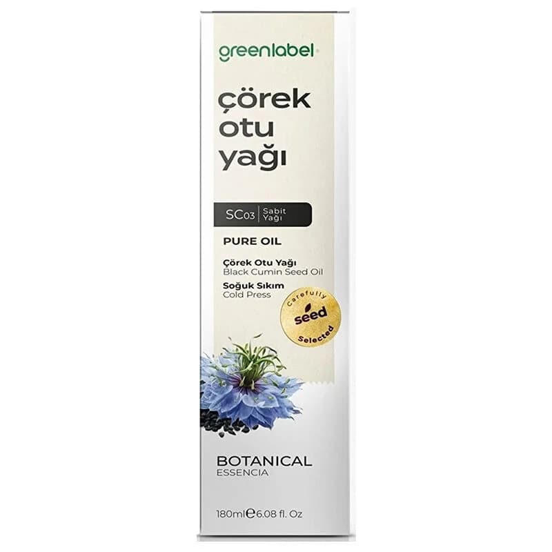 Bio Schwarzkümmelöl 180 ml von Greenlabel - Kaltgepresst, Rein
