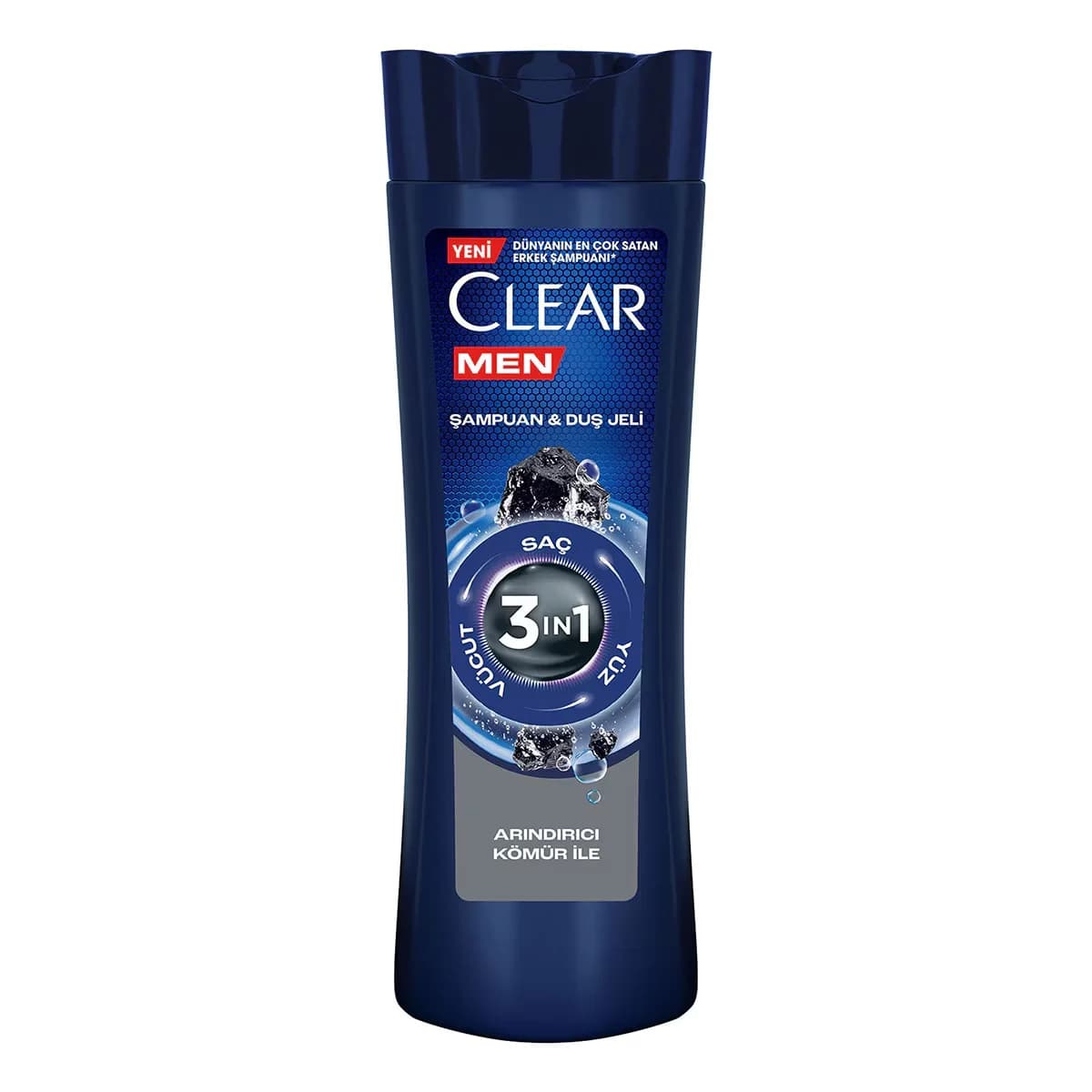 Clear Men 3-in-1 Aktivkohle Shampoo & Duschgel 350ml