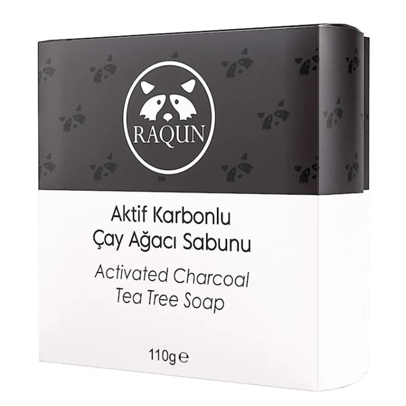 Raqun Aktivkohle Teebaumseife für klare Haut 110g